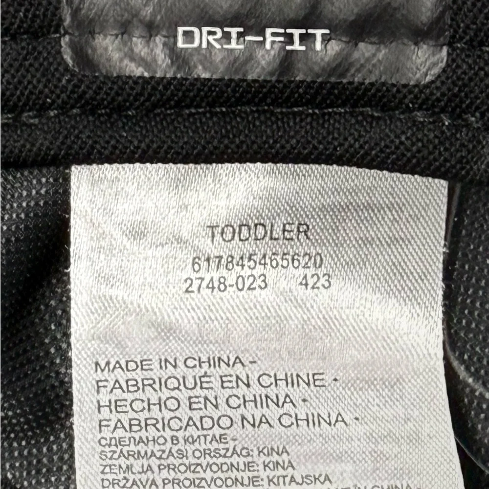 Nike Infant Toddler Hat Baseball Cap Adjustable Strap Back Black Sports‎ Dri-fit